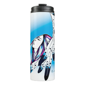 Travel Tumbler Resilient woman eagle feathers