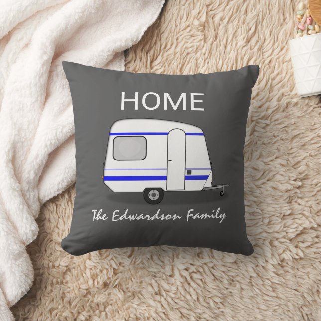 Travel vacation caravan Home Family monogram Cushion (Blanket)