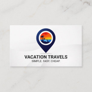Travel Vacation Location Logo Business Card