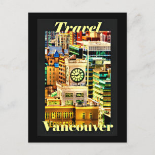 Travel Vancouver, British Columbia Holiday Postcard