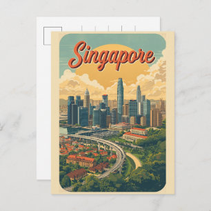 Travel Vintage singapore gardens by the bay gifts Postcard