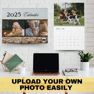 Travel Wall Calendar in Black and Beige Filmstrip
