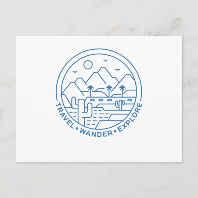 Travel Wander Explore Postcard (Front)