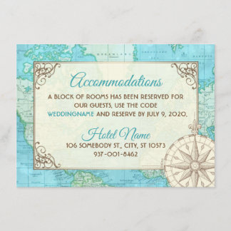 Travel Wedding Accommodations Card