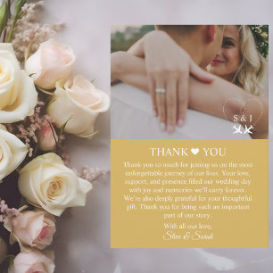 Travel Wedding Aeroplane Heart Modern Aviation Thank You Card