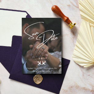 Travel Wedding Aeroplane Heart Modern Save The Dat Invitation