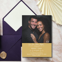 Travel Wedding Gold Elegant Custom Photo