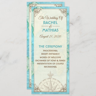 Travel Wedding Program Invitation