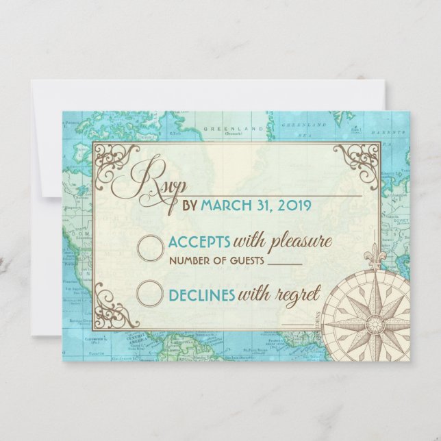 Travel Wedding RSVP (Front)