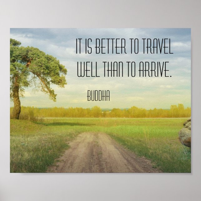 Travel Well Buddha Quote Poster (Front)