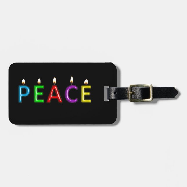 Travel with PEACE Luggage Tag (Front Horizontal)