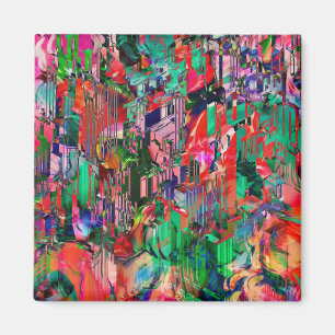 Travel World Abstract City Building Skyline Magnet