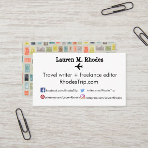 Travel Writer/ Blogger Stamp Themed Cards