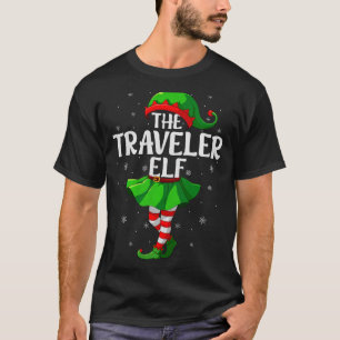 Traveler Elf Christmas Girls Women Elf Squad Xmas  T-Shirt