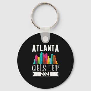 Traveler Flight Vacation Atlanta Girls Trip Waterc Key Ring