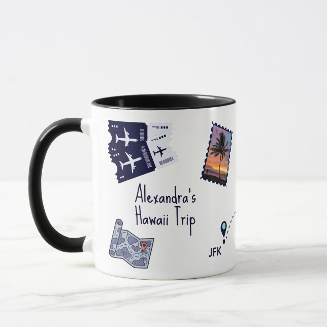 Traveler Trip Memories Personalized Mug (Left)