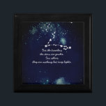 Travelers and Stars  - Wooden Jewellery Keepsake Gift Box<br><div class="desc">"Imagine looking into the night sky and seeing a million bright guides filled with promise. " Inspired by the story The Little Prince of De Saint-Exupery.</div>
