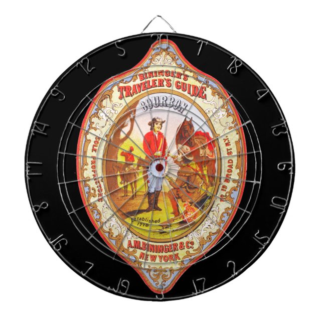 Traveler's Guide Bourbon "Hit Him in the Nuts" Dartboard (Front)