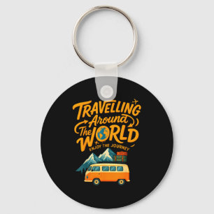 Traveling Around The World Van Life Adventure Desi Key Ring