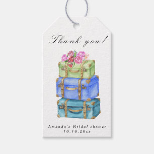 Traveling from Miss to Mrs Bridal Shower Gift Tags