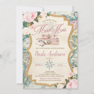 Traveling from MISS TO MRS. Bridal Shower  Invitation