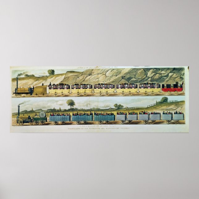 Traveling on the Liverpool and Manchester Poster (Front)