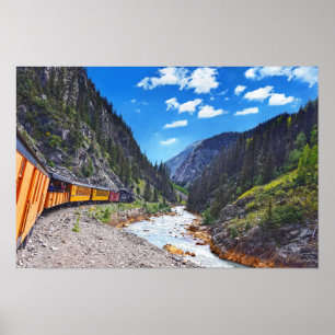 Traveling on the Vintage Train in Colorado Poster