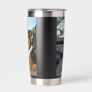 Traveling sheltie insulated tumbler