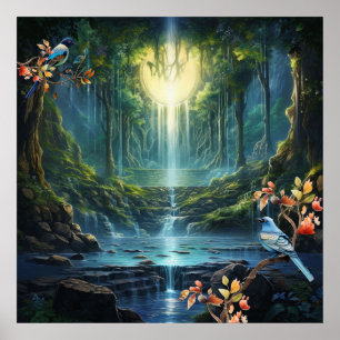 Traveling Waterfall Landscapes of Our World Poster