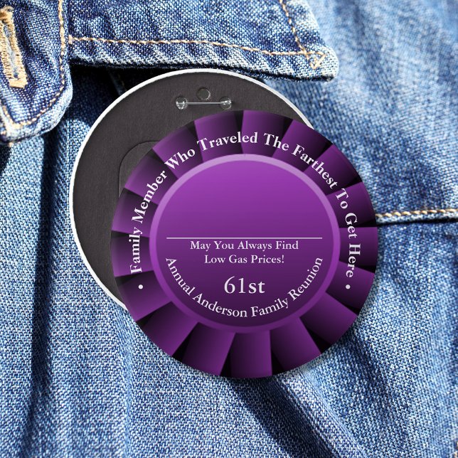 Travelled Farthest Family Reunion Awards 6 Cm Round Badge (Creator Uploaded)