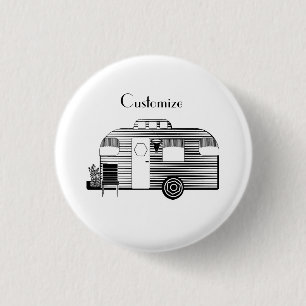 Traveller Camper Caravan Thunder_Cove 3 Cm Round Badge