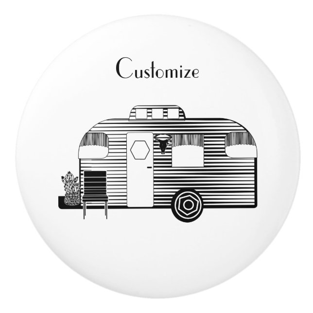 Traveller Camper Caravan Thunder_Cove Ceramic Knob (Front)