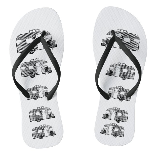 Traveller Camper Caravan Thunder_Cove Flip Flops (Footbed)