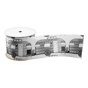 Traveller Camper Caravan Thunder_Cove Satin Ribbon