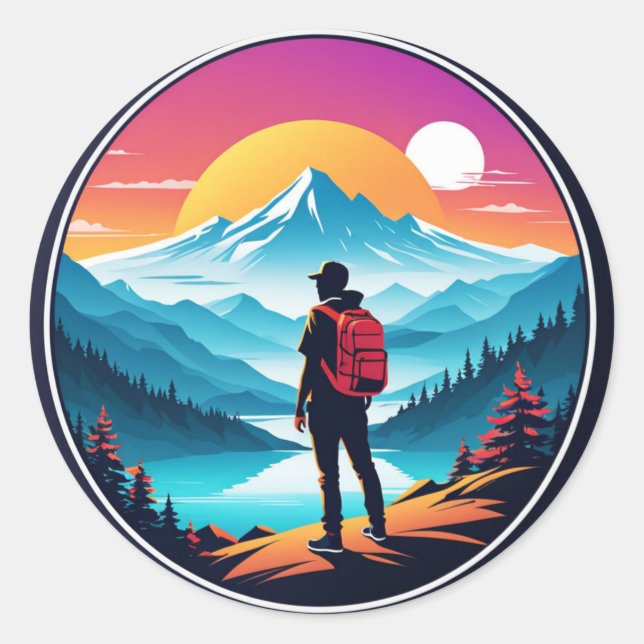 Traveller Classic Round Sticker (Front)