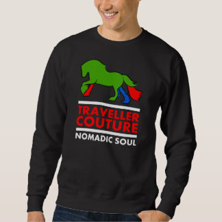 Traveller Couture Sweat Top with Colourful Horse