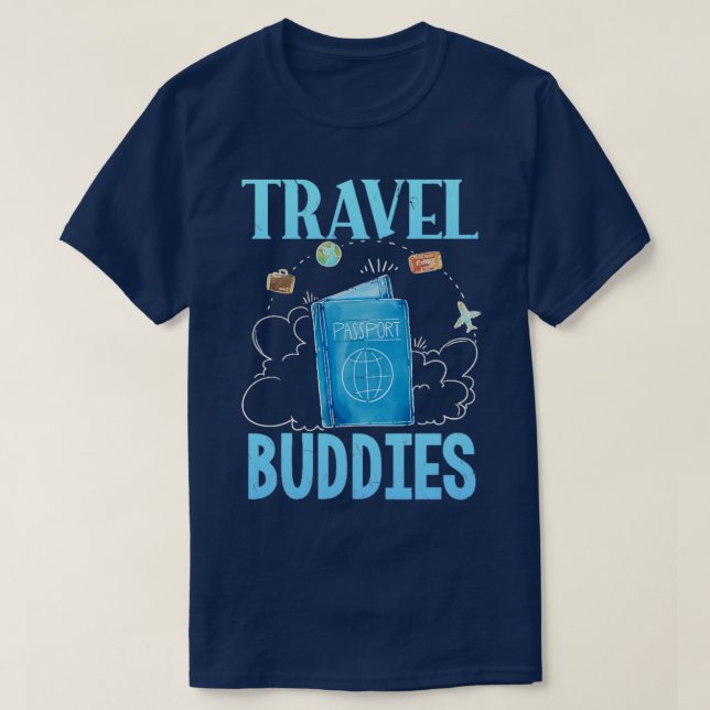 Traveller Flight Travel Buddies  T-Shirt (Design Front)
