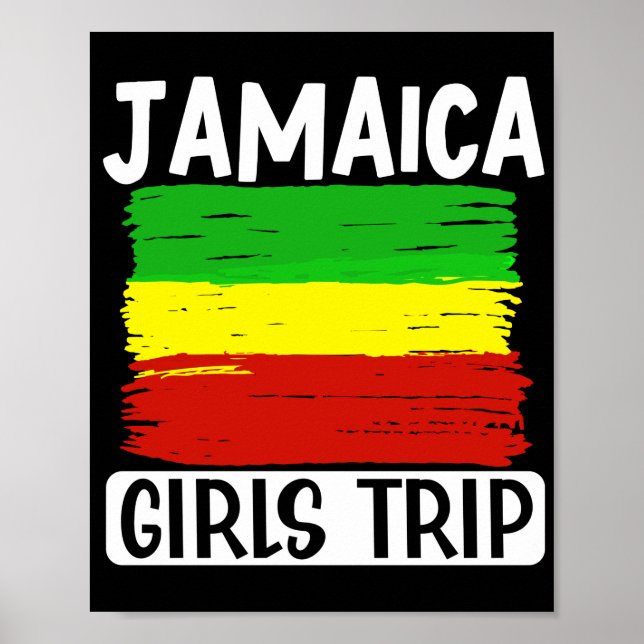 Traveller Flight Vacation Jamaica Girls Trip Flag Poster (Front)