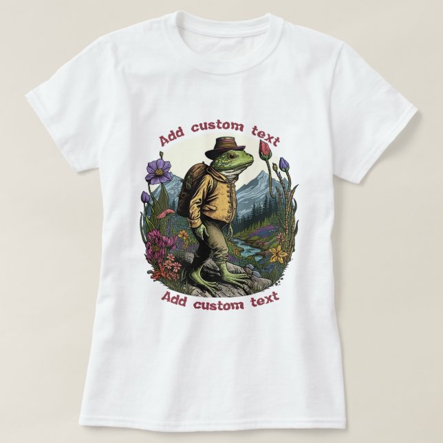 Traveller Frog wildfower forest Toad, Frog Lovers T-Shirt (Design Front)
