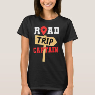 Traveller Vacation Road Trip Captain Retro T-Shirt