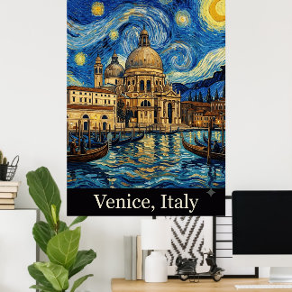 Traveller Venice Italy Italian Vacation Poster