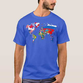 Traveller World Map Flags T-Shirt