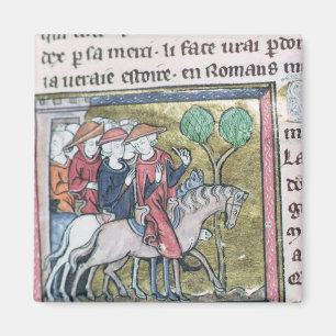 Travellers, from the Roman de Jules Cesar Magnet