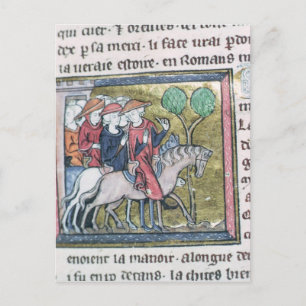 Travellers, from the Roman de Jules Cesar Postcard