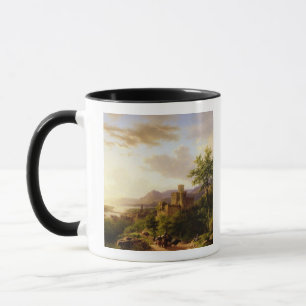 Travellers on a Path in an extensive Rhineland Lan Mug
