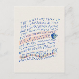 Traveller's Quote Postcard
