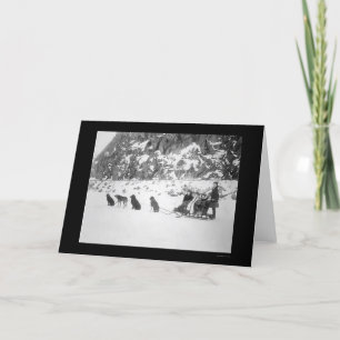 Travelling by Dog Sled Canada 1912 Card