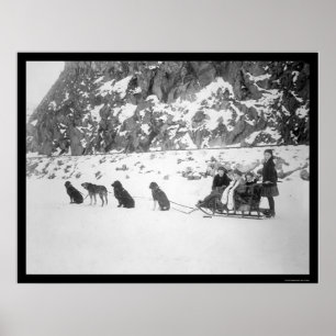 Travelling by Dog Sled Canada 1912 Poster