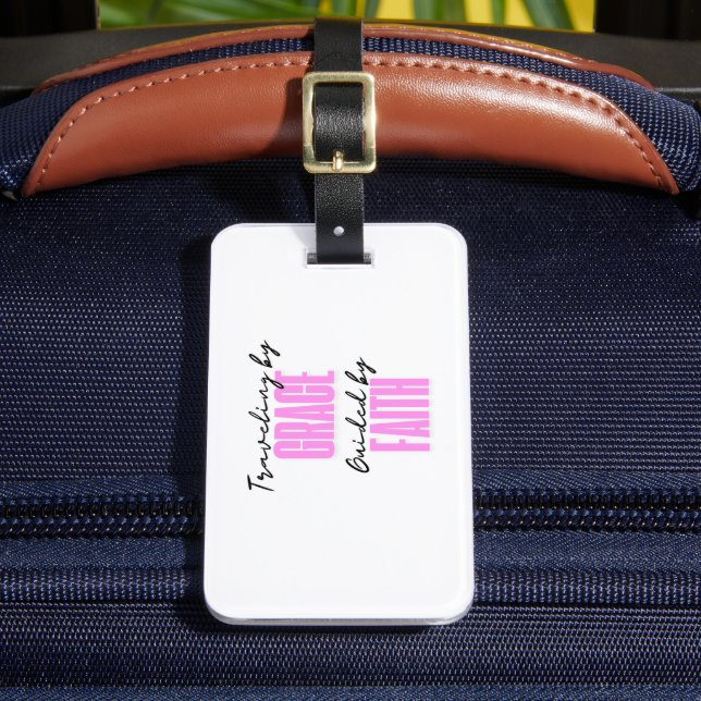 Travelling by grace... luggage tag (Front Insitu 2)