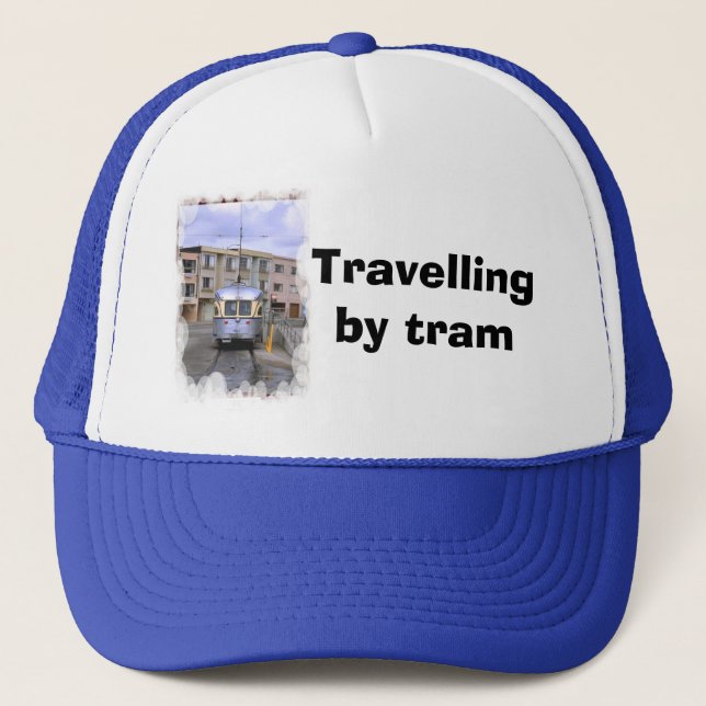 Travelling by tram trucker hat (Front)